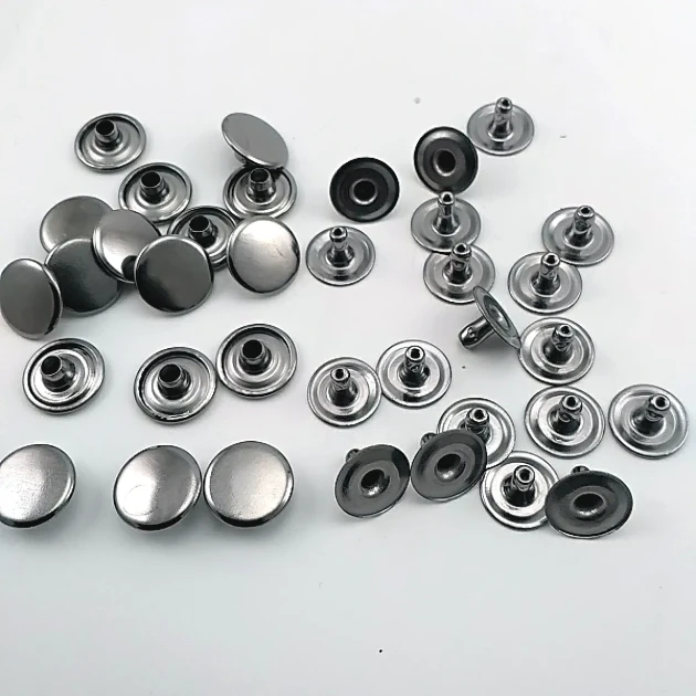 54 Rivet 12 mm (0.47") Cap / 7 mm (0.28") Post Brass Rivet for bags, belts, wallets, and textile accessories - 500 Pieces