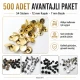 54 Rivet 12 mm (0.47") Cap / 7 mm (0.28") Post Brass Rivet for bags, belts, wallets, and textile accessories - 500 Pieces