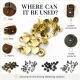 54 Rivet 12 mm (0.47") Cap / 7 mm (0.28") Post Brass Rivet for bags, belts, wallets, and textile accessories - 500 Pieces