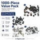 33.5 Single Cap Rivet 9.5 mm (0.37") / 7.5 mm (0.29") Post Steel Rivet for bags, leather goods, and textile accessories