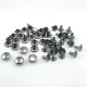 33.5 Single Cap Rivet 9.5 mm (0.37") / 7.5 mm (0.29") Post Steel Rivet for bags, leather goods, and textile accessories