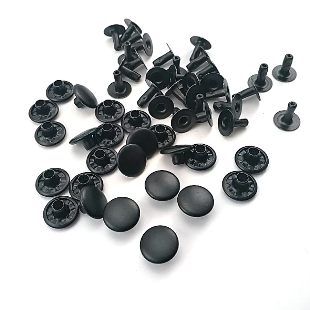 33.5 Single Cap Rivet 9.5 mm (0.37") / 7.5 mm (0.29") Post Steel Rivet for bags, leather goods, and textile accessories