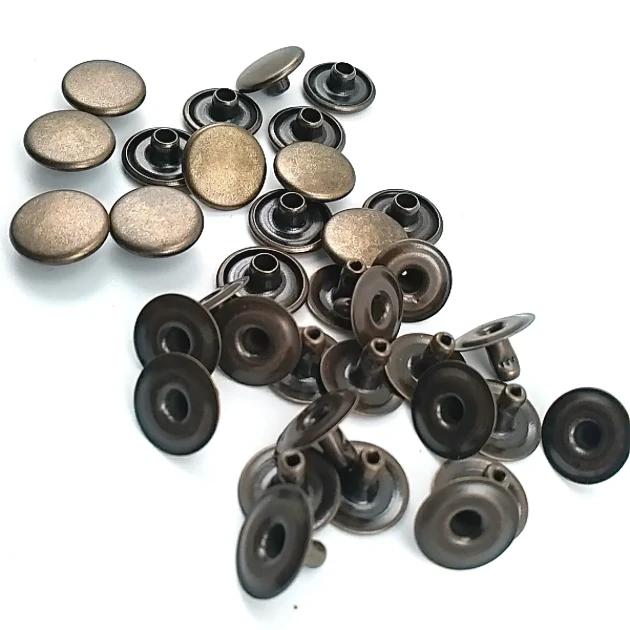 61 Rivet with 15 mm (0.59") Cap and 11 mm (0.43") Long Post, Steel Rivet for Handbags and Leather Goods - 500 Pieces