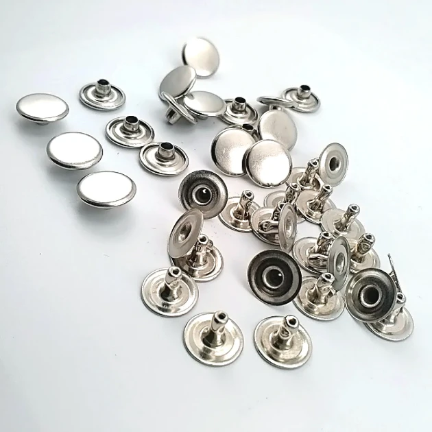 61 Rivet with 15 mm (0.59") Cap and 11 mm (0.43") Long Post, Steel Rivet for Handbags and Leather Goods - 500 Pieces
