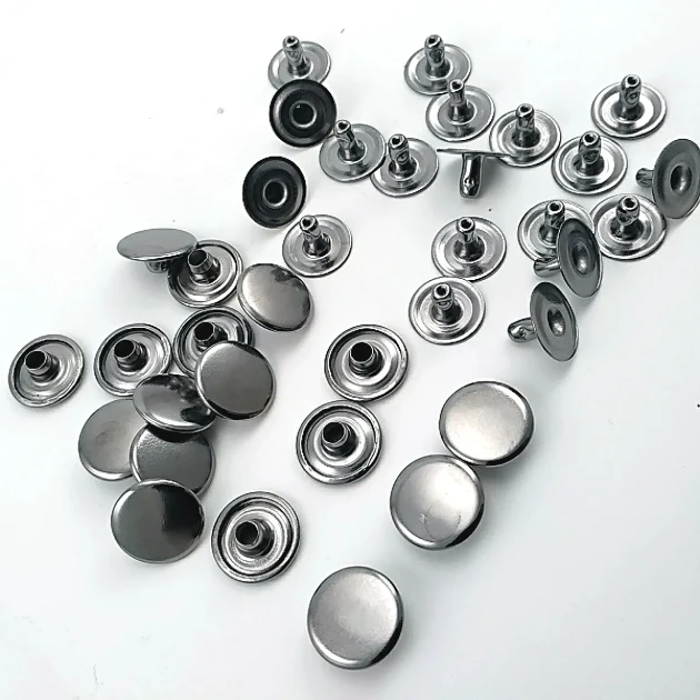 61 Rivet with 15 mm (0.59") Cap and 11 mm (0.43") Long Post, Steel Rivet for Handbags and Leather Goods - 500 Pieces