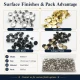 61 Rivet 15 mm (0.59") Cap with 7 mm (0.28") Post Steel Rivet for bags, belts, and leather goods - 500 Pieces
