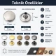 61 Rivet 15 mm (0.59") Cap with 7 mm (0.28") Post Steel Rivet for bags, belts, and leather goods - 500 Pieces