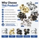 61 Rivet 15 mm (0.59") Cap with 7 mm (0.28") Post Steel Rivet for bags, belts, and leather goods - 500 Pieces