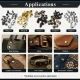 61 Rivet 15 mm (0.59") Cap with 7 mm (0.28") Post Steel Rivet for bags, belts, and leather goods - 500 Pieces