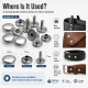 61 Double Cap Rivet 15 mm (0.59") Cap and 12 mm (0.47") Back Cap with 11 mm (0.43") Long Post Steel Rivet for Handbags