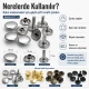 61 Double Cap Rivet 15 mm (0.59") Cap and 12 mm (0.47") Back Cap with 11 mm (0.43") Long Post Steel Rivet for Handbags