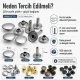 61 Double Cap Rivet 15 mm (0.59") Cap and 12 mm (0.47") Back Cap with 11 mm (0.43") Long Post Steel Rivet for Handbags