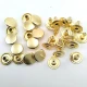 61 Double Cap Rivet 15 mm (0.59") Cap and 12 mm (0.47") Back Cap with 11 mm (0.43") Long Post Steel Rivet for Handbags