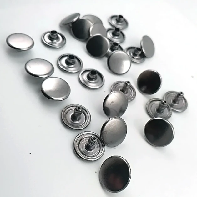 61 Double Cap Rivet 15 mm (0.59") Cap, 12 mm (0.47") Back Cap, 7 mm (0.28") Post Steel Rivet Set - 500 Sets