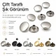 61 Double Cap Rivet 15 mm (0.59") Cap, 12 mm (0.47") Back Cap, 7 mm (0.28") Post Steel Rivet Set - 500 Sets