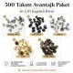 61 Double Cap Rivet 15 mm (0.59") Cap, 12 mm (0.47") Back Cap, 7 mm (0.28") Post Steel Rivet Set - 500 Sets