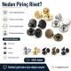 61 Rivet with 15 mm (0.59") Cap and 7 mm (0.28") Post for handbags, belts, and leather goods - 500 Pieces