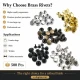 61 Rivet with 15 mm (0.59") Cap and 7 mm (0.28") Post for handbags, belts, and leather goods - 500 Pieces