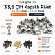 0,35" Rivet 9 mm Double Cap Rivet, Metal Material (1000 Pieces/Pack) R00335CFT
