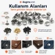 0,35" Rivet 9 mm Double Cap Rivet, Metal Material (1000 Pieces/Pack) R00335CFT
