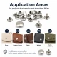 0,35" Rivet 9 mm Double Cap Rivet, Metal Material (1000 Pieces/Pack) R00335CFT