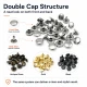 0,35" Rivet 9 mm Double Cap Rivet, Metal Material (1000 Pieces/Pack) R00335CFT