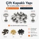 0,35" Rivet 9 mm Double Cap Rivet, Metal Material (1000 Pieces/Pack) R00335CFT