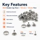 0,35" Rivet 9 mm Double Cap Rivet, Metal Material (1000 Pieces/Pack) R00335CFT