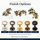 33.5 rivet 9.5 mm (0.37") cap with 7.5 mm (0.29") post brass rivet for bags and leather goods