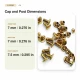 33 Rivet 7 mm Çift Kapaklı 7,5 mm Bacak Pirinç Perçin - 1000 Adet R0033PR