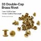 33 Rivet 7 mm Çift Kapaklı 7,5 mm Bacak Pirinç Perçin - 1000 Adet R0033PR