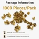 33 Rivet 7 mm Çift Kapaklı 7,5 mm Bacak Pirinç Perçin - 1000 Adet R0033PR