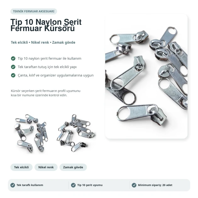 N5 / #5 Single-Pull Nylon Coil Zipper Slider for Tents, Awnings and Luggage, durable PP material, ideal for outdoor and