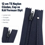 Wallet Zipper Nylon 12 cm / 4.72 in N3 for Pockets, Pouches and Organizers Closed End ENC0012T5
