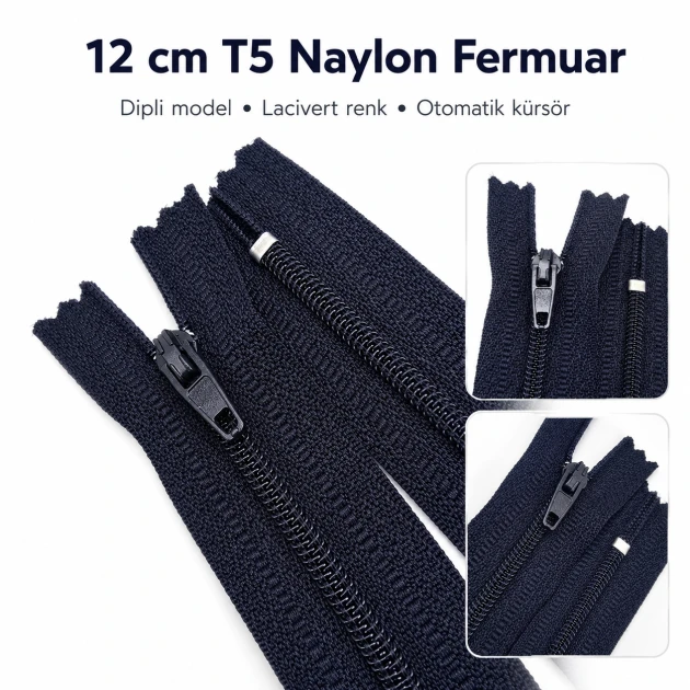 Nylon Wallet Zipper 10 cm T 5 Bottom