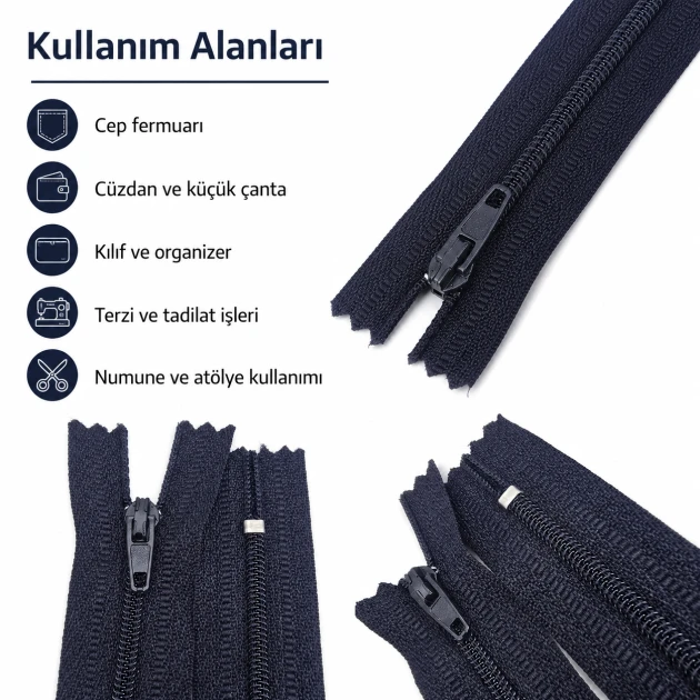 Nylon Wallet Zipper 10 cm T 5 Bottom