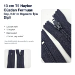 Cüzdan Fermuarı Naylon 13 cm T5 Cep, Kılıf ve Organizer İçin Dipli ENC0013T5