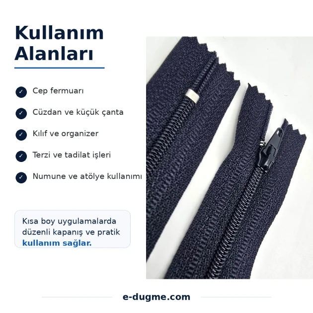 Nylon Wallet Zipper 13 cm T5 Bottom