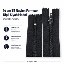 Nylon Wallet Zipper 14 cm T5 Bottom - ENC0014T5