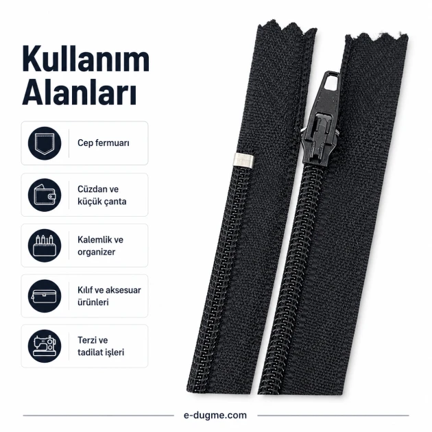 Nylon Wallet Zipper 14 cm T5 Bottom