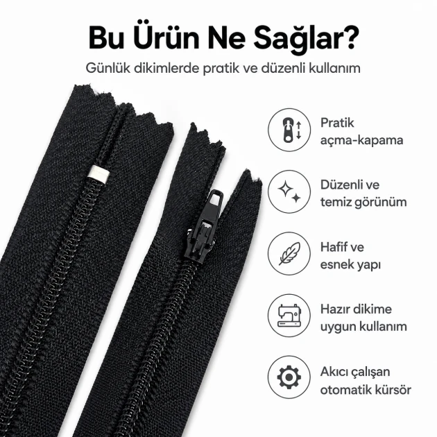 Nylon Wallet Zipper 15 cm #3 Bottom
