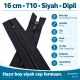Pocket Zipper Nylon 16 cm #5 Black Closed-End – ENC0016T10 for zippered pocket applications