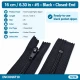 Pocket Zipper Nylon 16 cm #5 Black Closed-End – ENC0016T10 for zippered pocket applications