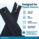 Pocket Zipper Nylon 16 cm #5 Black Closed-End – ENC0016T10 for zippered pocket applications