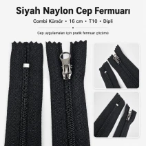 Nylon Pocket Zipper with Combi Puller 16 cm / 6.30 in, Type 5 ENC0016T10C
