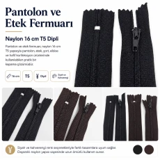 Pants and Skirt Zipper Nylon 16 cm / 6.30 in N3 Closed End ENC0016T5