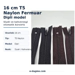 Nylon Pocket Zipper 16 cm #3 Bottom - ENC0016T5