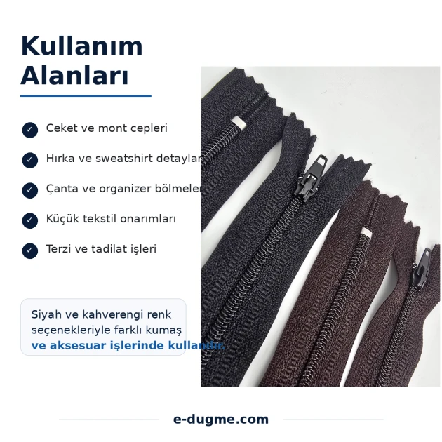 Nylon Pocket Zipper 16 cm #3 Bottom