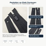 Pants and Skirt Zipper Nylon 16 cm / 6.30 in N3 Rubber Puller Closed End ENC0016T5KE