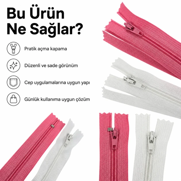 Nylon Pocket Zipper 18 cm T5 Bottom